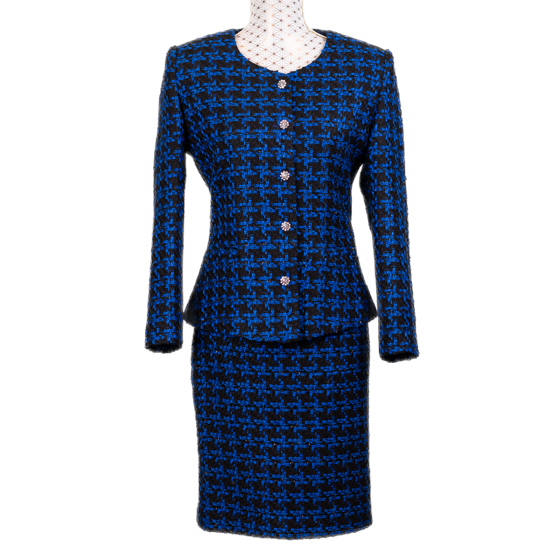 CBK Suit, Chanel Look - Blue Ekose Pattern