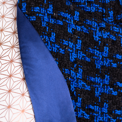 CBK Suit, Chanel Look Jakke - Blue Ekose Pattern