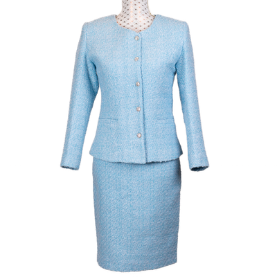 CBK Suit, Chanel Look Jakke - Light Blue