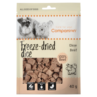 Companion freeze-dried dice - oksekød 40g