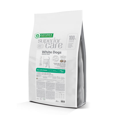 NYHED - Nature's Protection White Dogs Adult All Breed, INSECT - MEDIUM Kibbles